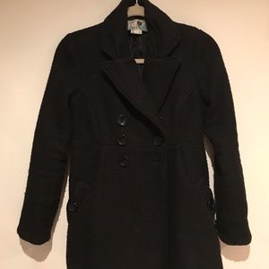Jacket warm Double Breasted Black Pea Coat